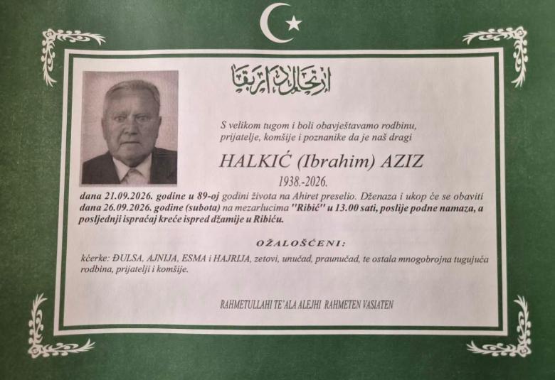 Halkić (Ibrahim) Aziz