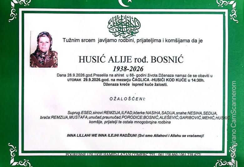 Husić Alije rođ. Bosnić
