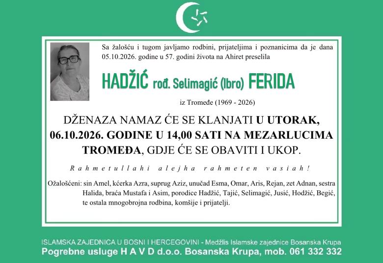 Hadžić rođ. Selimagić (Ibro) Ferida
