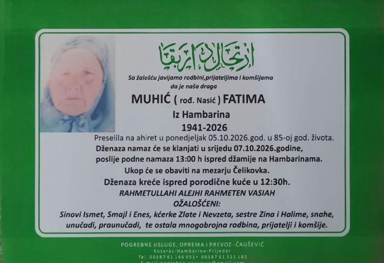 Muhić (rod. Nasić) Fatima