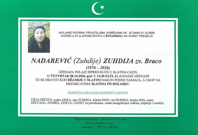 Nadarević (Zuhdije) Zuhdija zv. Braco