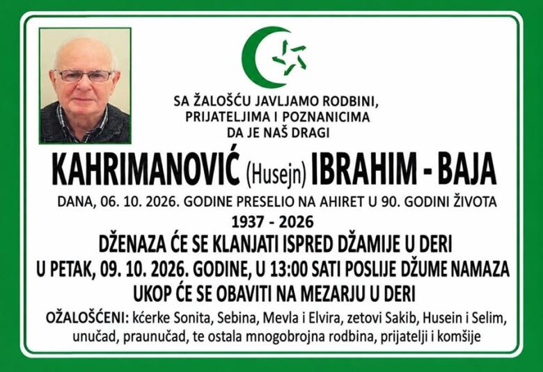 Kahrimanović (Husein) Ibrahim &ndash; Baja