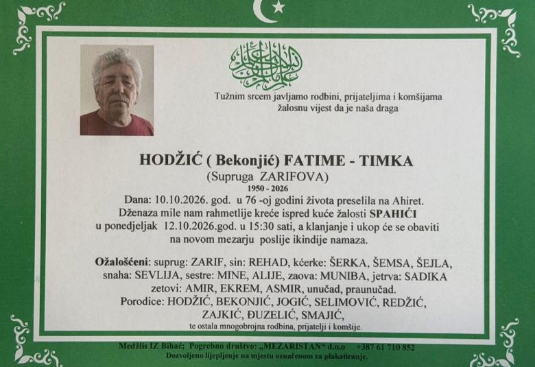 Hodžić (Bekonjić) Fatime - Timka
