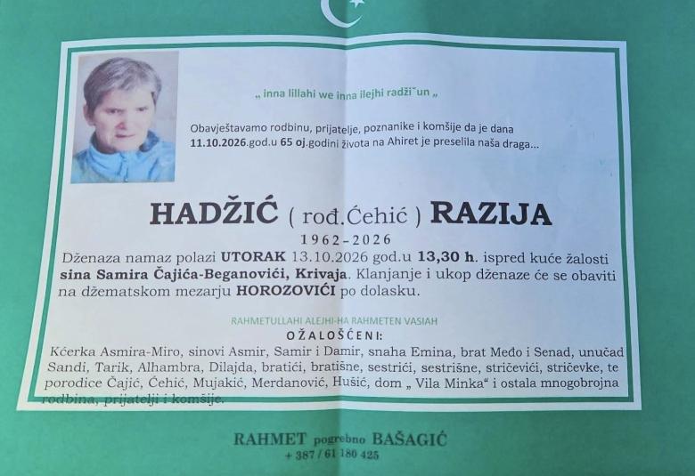 Hadžić (rođ. Ćehić) Razija