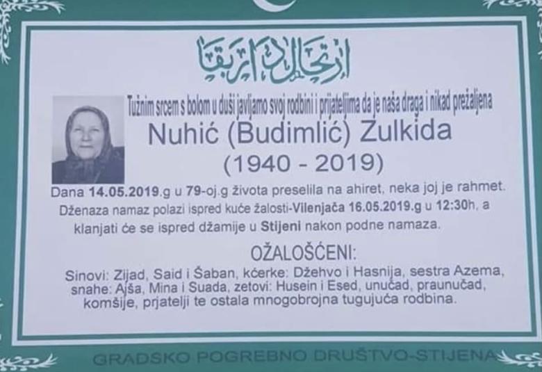 Nuhić (Budimlić) Zulkida