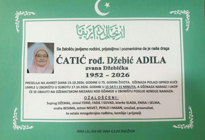 Ćatić rođ. Džebić Adila