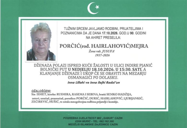 **Porčić (rođ\. Hairlahović) Mejra**
