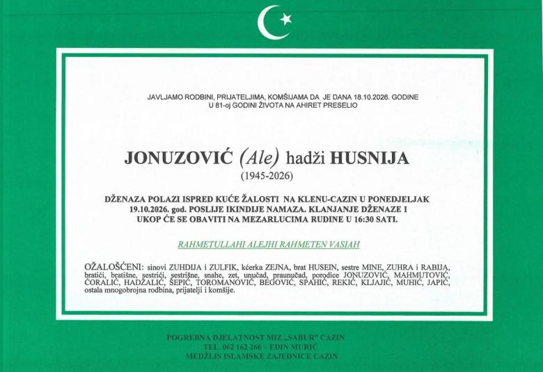 Jonuzović (Ale) hadži Husnija