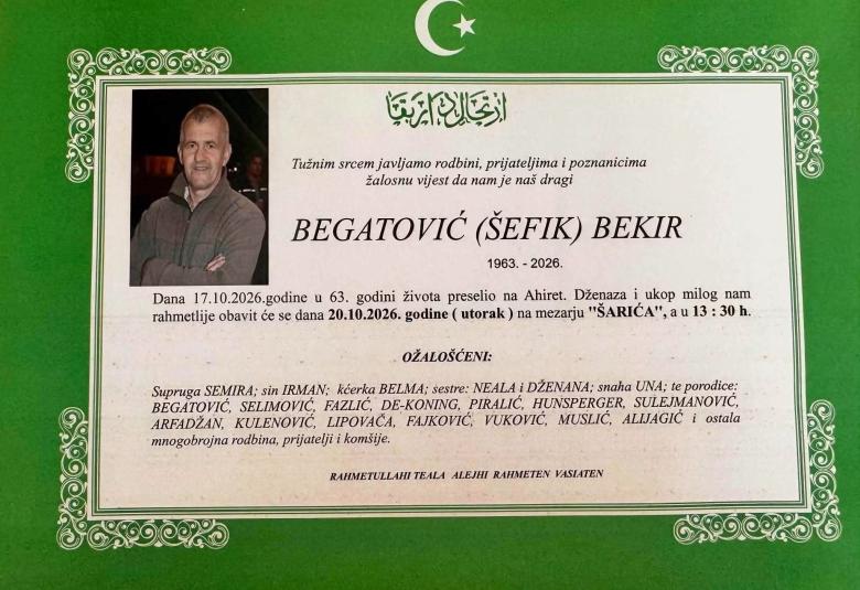 Begatović (&Scaron;efik) Bekir