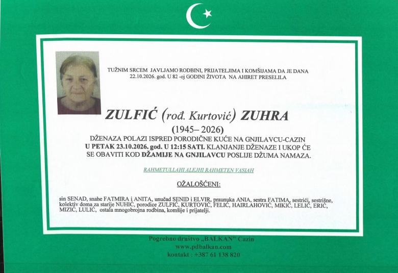 Zulfić (rođ. Kurtović) Zuhra