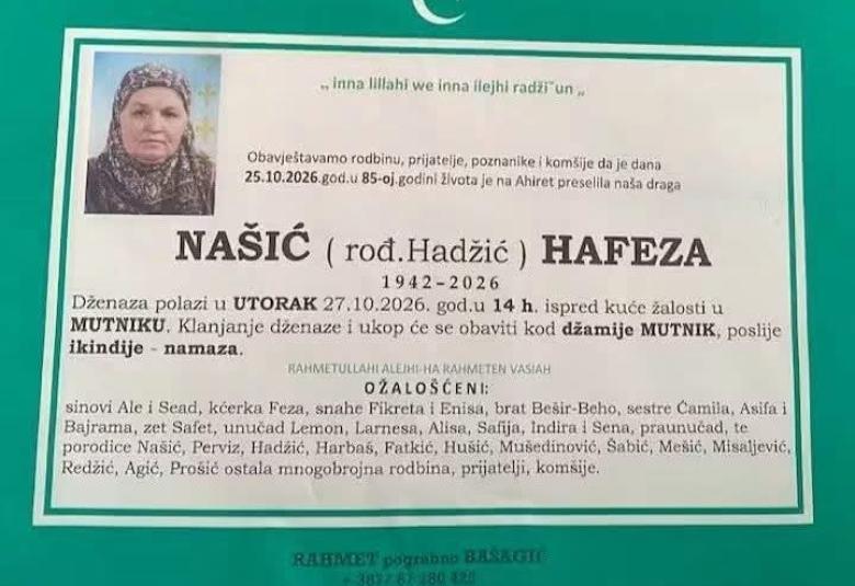 Na&scaron;ić (rođ. Hadžić) Hafeza