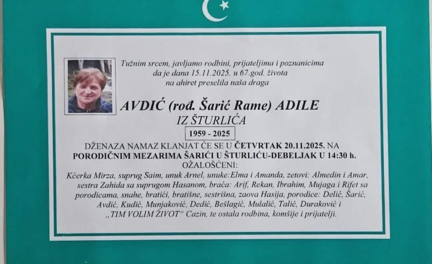 Avdić (rođ. Šarić Rame) Adile