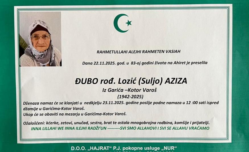 Đubo rođ. Lozić (Suljo) Aziza