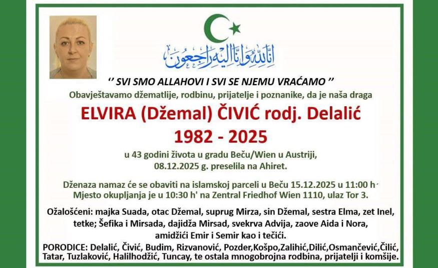 Elvira (Džemal) Čivić, rođ. Delalić