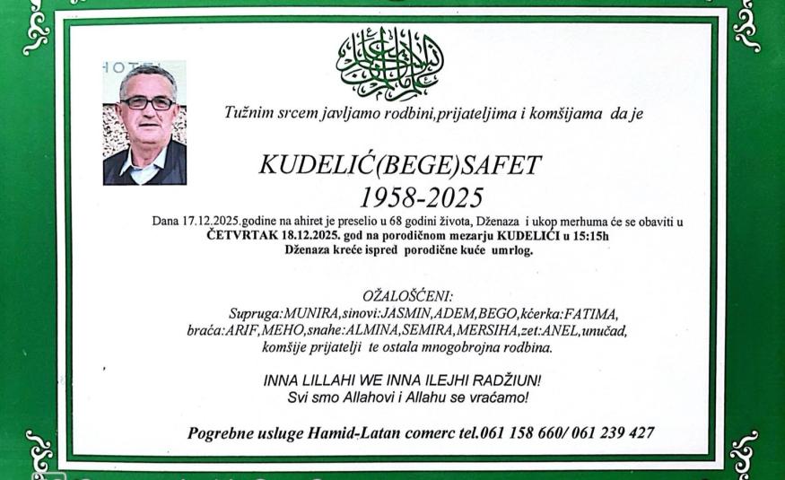 Kudelić (Bege) Safet