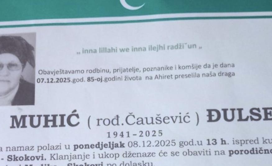 MUHIĆ (rođ. Čau&scaron;ević) DULSE