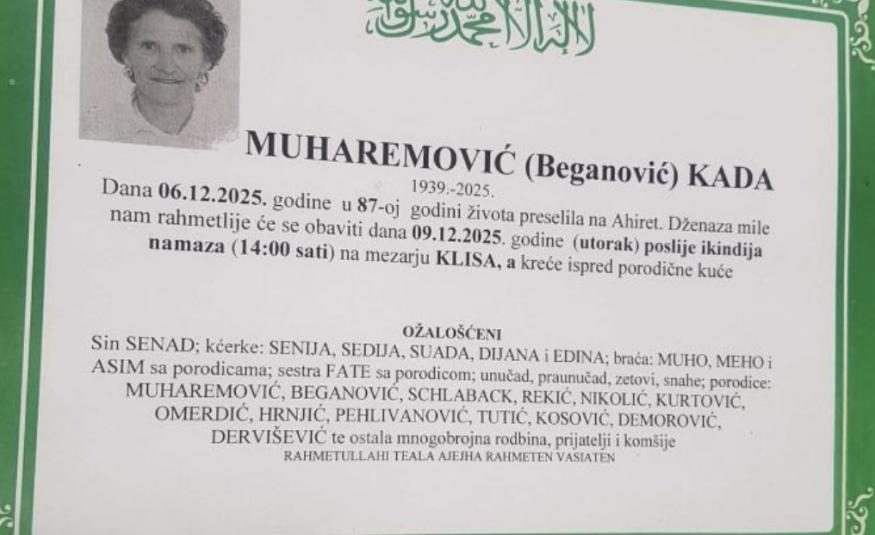 Muharemović (Beganović) Kada