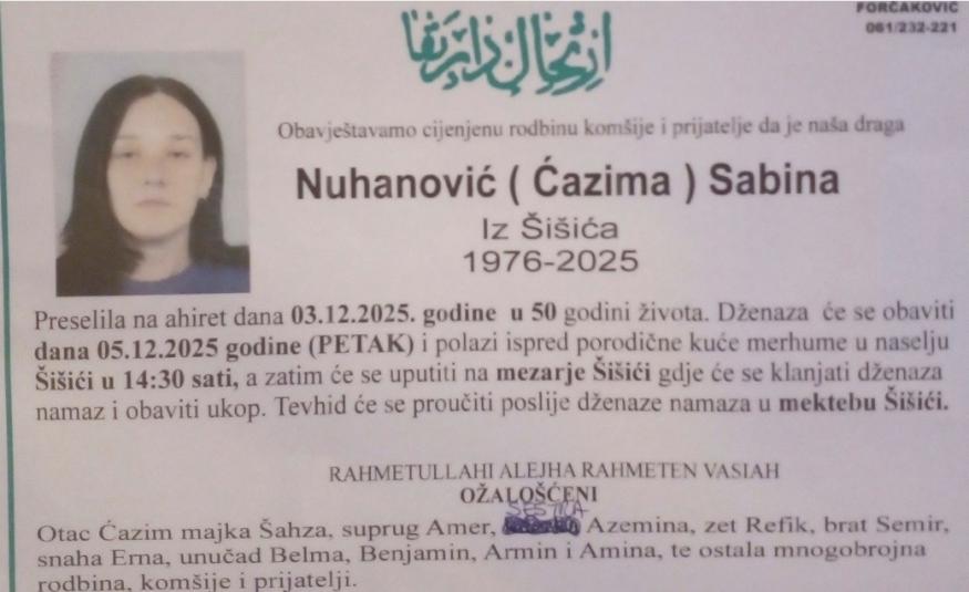 Nuhanović (Čazima) Sabina