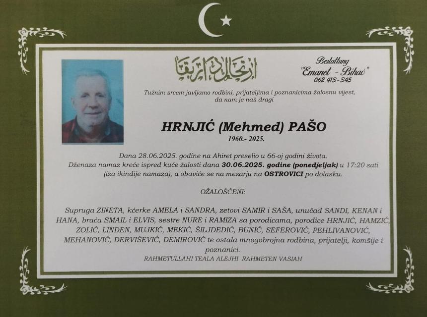 Hrnjić (Mehmed) Pa&scaron;o 