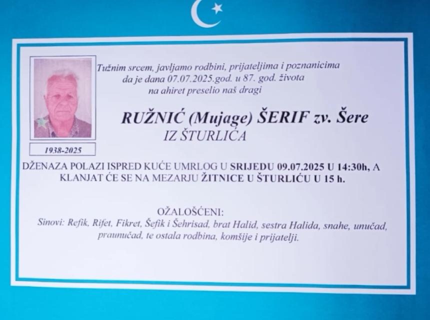  Ružnić (Mujage) &Scaron;erif zv. &Scaron;ere