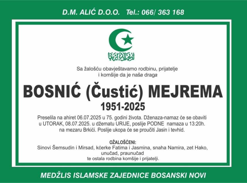 Bosnić (Čustić) Merjema