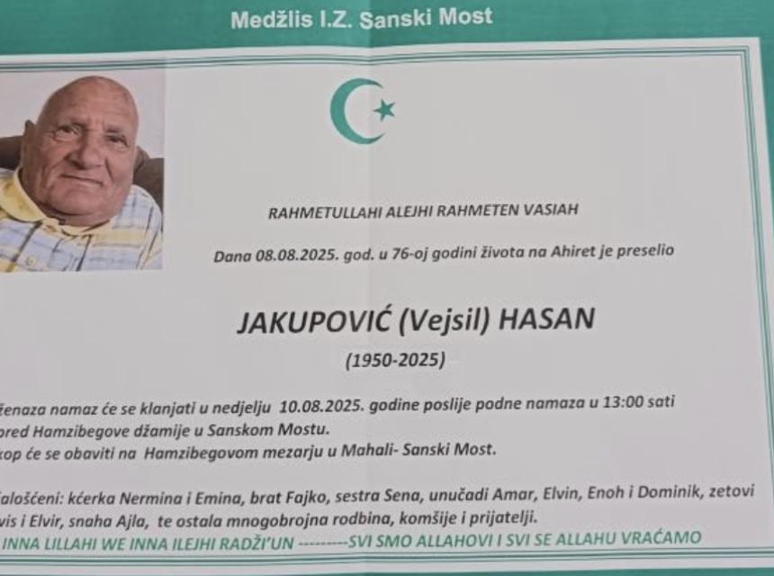 JAKUPOVIĆ (Vejsil) HASAN