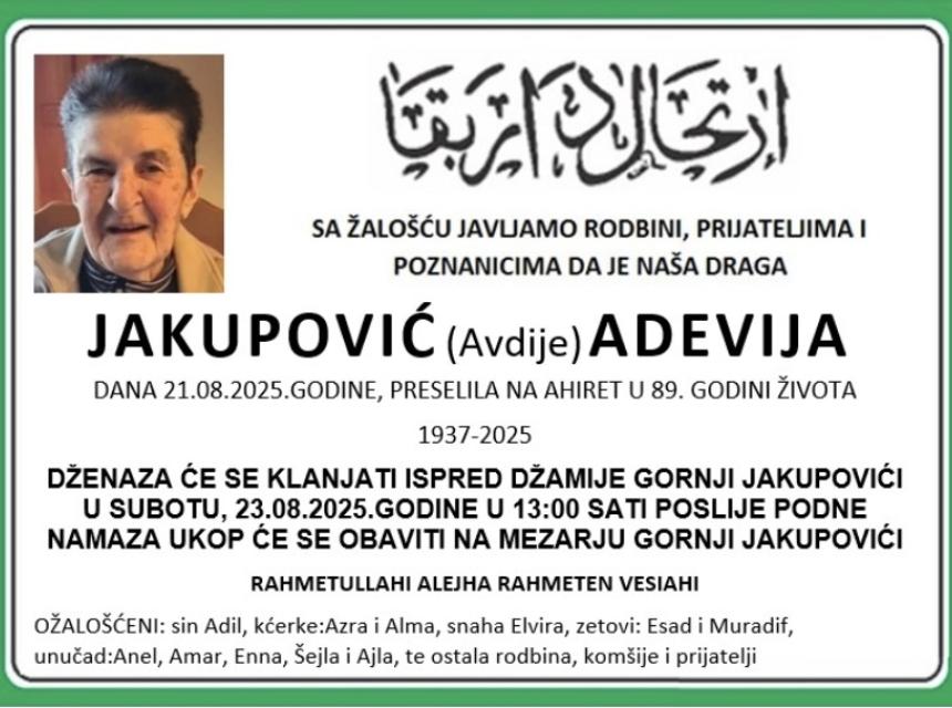Jakupović (Avdije) Adeviја