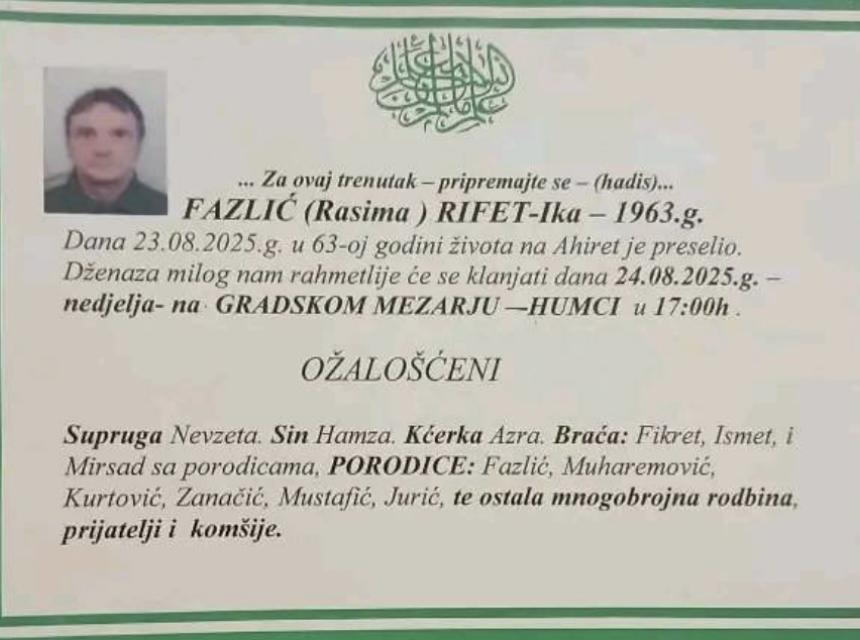 Fazlić (Rasima) Rifet – Ika 