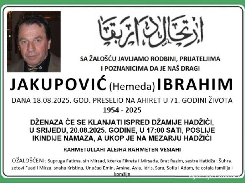 Jakupović (Hemeda) Ibrahim