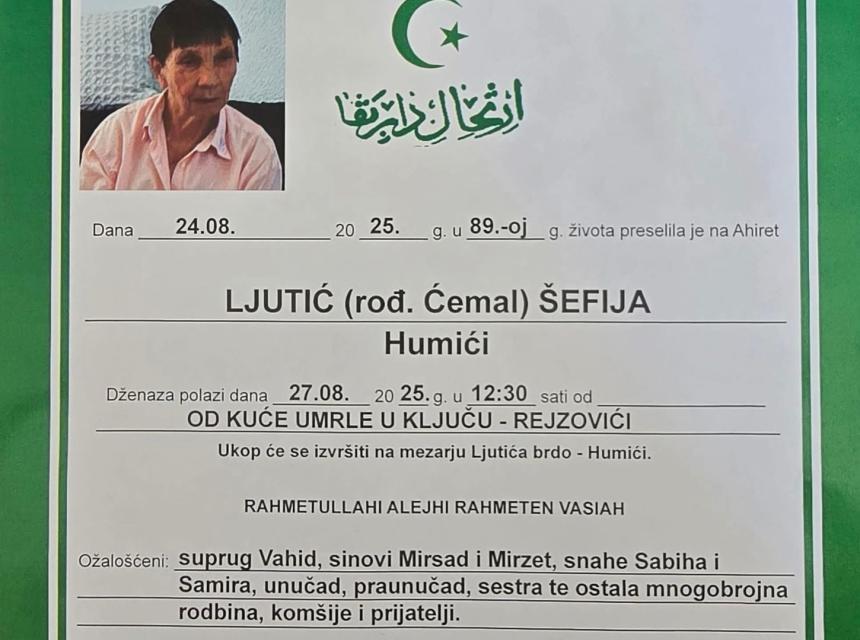 LJUTIĆ (rođ. Ćemal) &Scaron;EFIJA