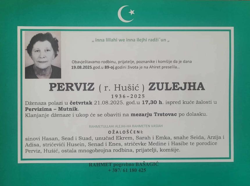 PERVIZ (r. Hušić) ZULEJHA