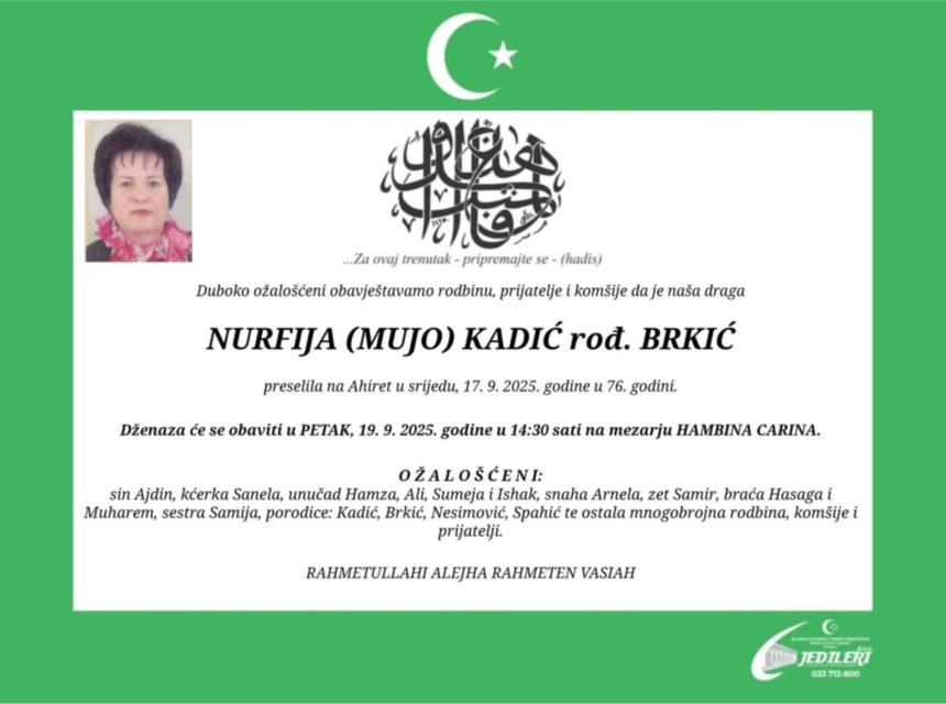 Nurfija (Mujo) Kadić rođ. Brkić