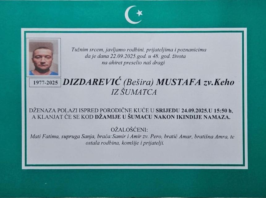 Dizdarević (Be&scaron;ira) Mustafa zv. Keho
