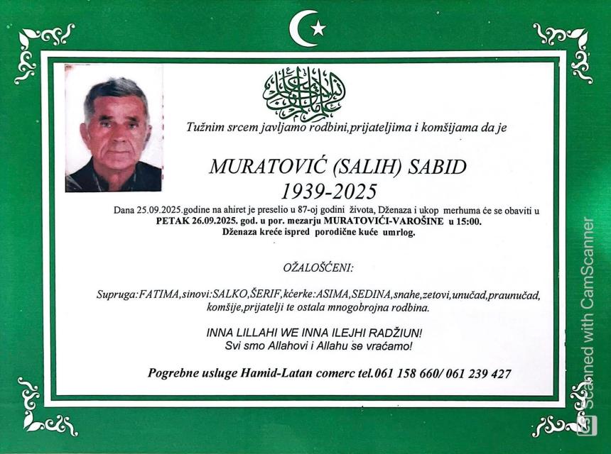 Muratović (Salih) Sabid