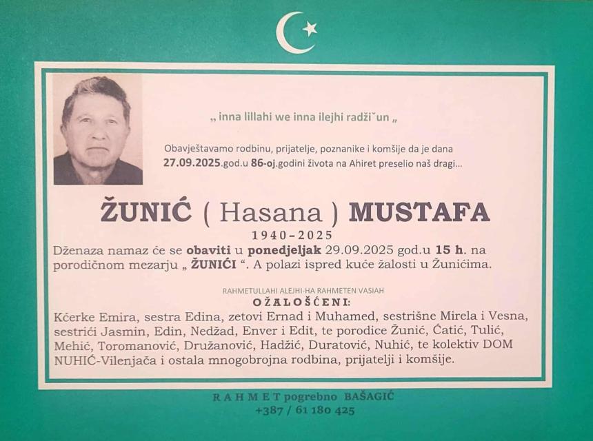 Žunić (Hasana) Mustafa