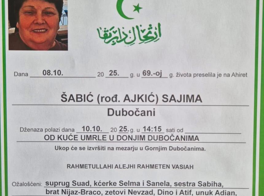 Šabić (rođ. Ajkić) Sajima