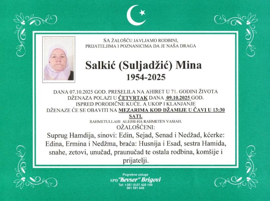 Salkić (Suljadžić) Mina