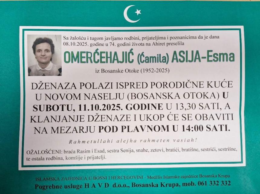 Omerćehaljić (Ćamila) Asija-Esma