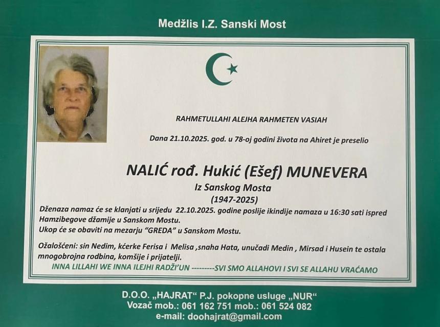 Nalić rođ. Hukić (Ešef) Munevera