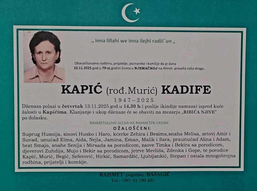 Kapić (rođ. Murić) Kadife