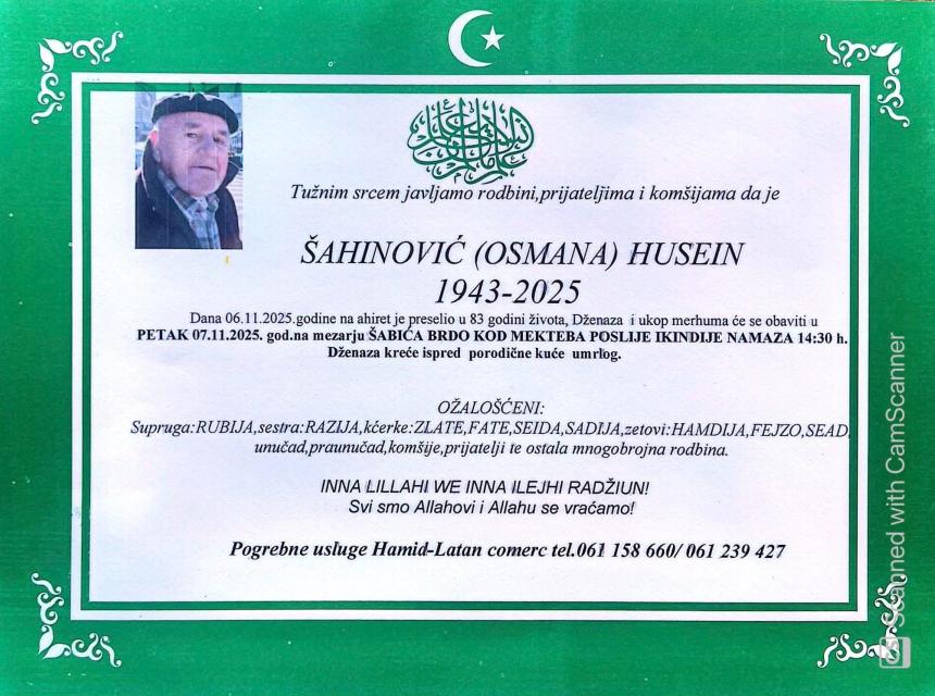 Šahinović (Osman) Husein