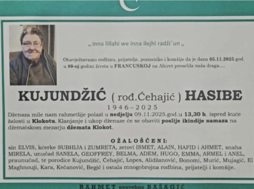 Kujundžić (rođ. Čehajić) Hasibe