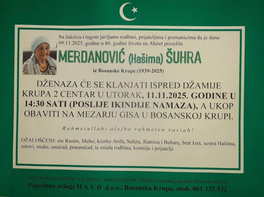 Merdanović (Hašima) Šuhra