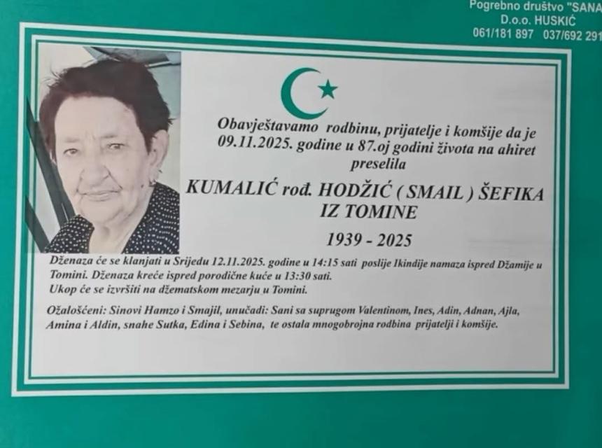 Kumalić rođ. Hodžić (Smail) Šefika