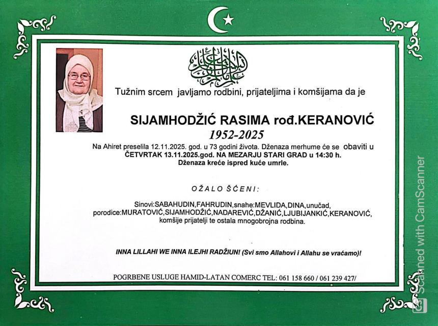 Sijamhodžić Rasima rođ. Keranović