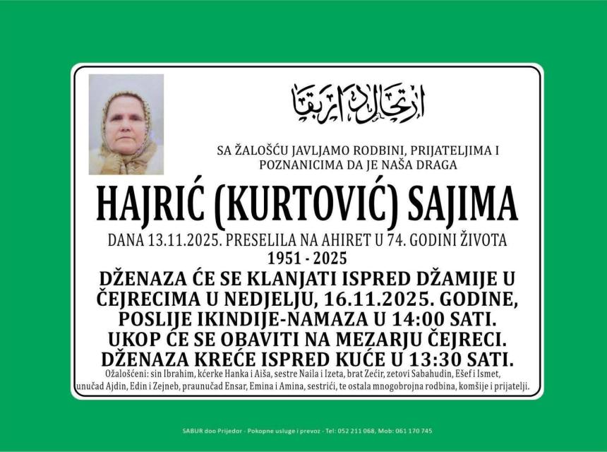 Hajrić (Kurtović) Sajima