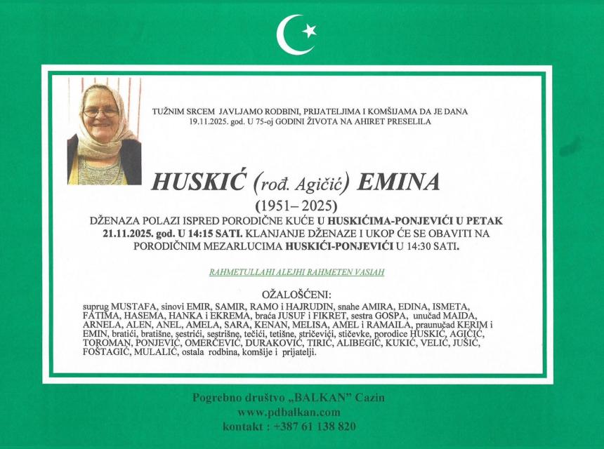 Huskić (rođ. Agičić) Emina
