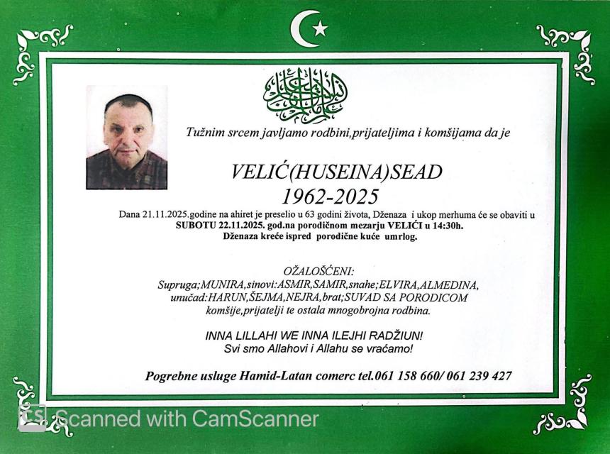 Velić (Huseina) Sead