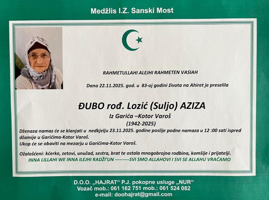 Đubo rođ. Lozić (Suljo) Aziza