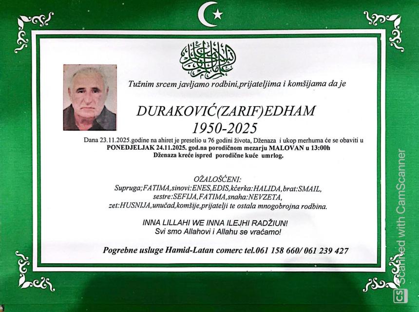 Duraković (Zarif) Edham